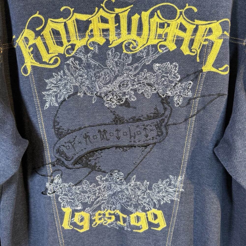 Rocawear Kings 1999 La Familia Embroidered Blue Full Zip Hoodie Streetwear Sz XL